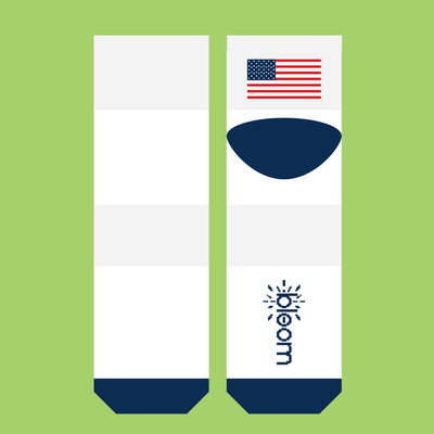 USA Flag Quarter Sock
