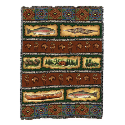 Blanket -Stripe Lodge